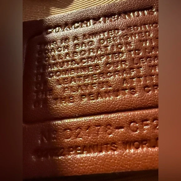 Coach x Peanuts Snoopy and Woodstock Brown Wristlet - Picture 9 of 9